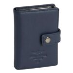 Aeronautica Militaite AM-260 Mag Wallet Δερμάτινο Πορτοφόλι  Καρτών RFID Μπλέ