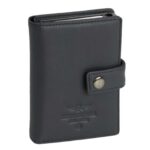 Aeronautica Militaite AM-260 Mag Wallet Δερμάτινο Πορτοφόλι  Καρτών RFID Μαύρο
