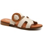 Eva Frutos Γυναικεία Δερμάτινα Σανδάλια 3007 Beige - Image 2