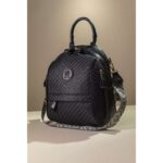 Μεσαίο Backpack με πολλά τσεπάκια και υφή ψάθας Fragola FE252 - Image 4