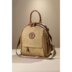 Μεσαίο Backpack με πολλά τσεπάκια και υφή ψάθας Fragola FE252