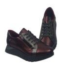Pepe Saenz Δερμάτινα Γυναικεία Oxfords 2276 Μπορντό - Image 5