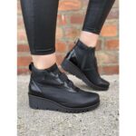 Pepe Saenz Δερμάτινα Γυναικεία Μποτάκια 20869 Μαύρα - Image 4