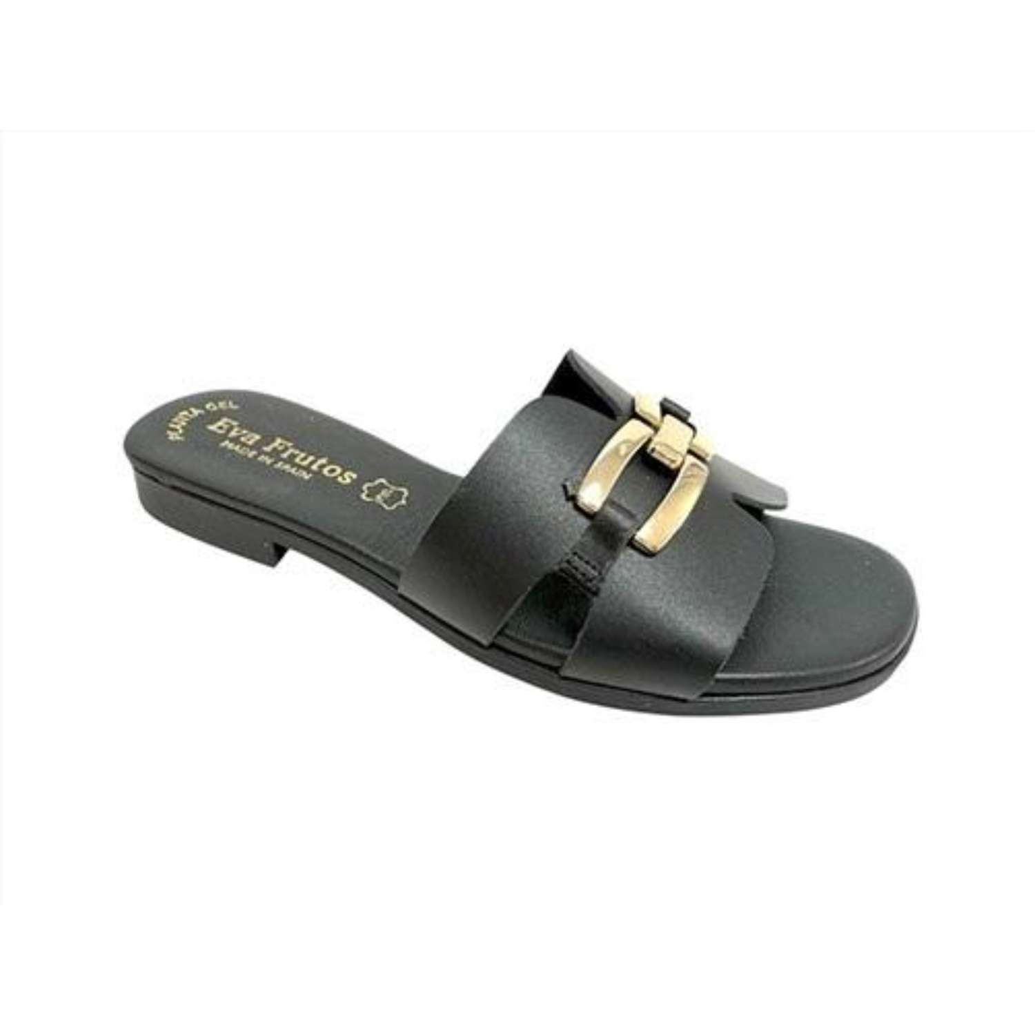 gerakitis-EVA-3003-8 Eva Frutos Γυναικεία Δερμάτινα Σανδάλια 3003 Negro - Image 1