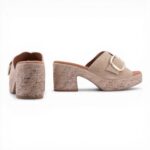 Eva Frutos Γυναικεία Δερμάτινα Mules  6711 Beige - Image 5