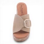 Eva Frutos Γυναικεία Δερμάτινα Mules  6711 Beige - Image 3