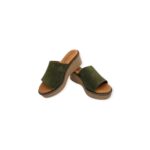 Eva Frutos Γυναικείες Δερμάτινες Πλατφόρμες 6567 Kaki - Image 5