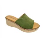 Eva Frutos Γυναικείες Δερμάτινες Πλατφόρμες 6567 Kaki