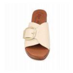 Eva Frutos Γυναικεία Δερμάτινα Mules  6611 Beige - Image 3